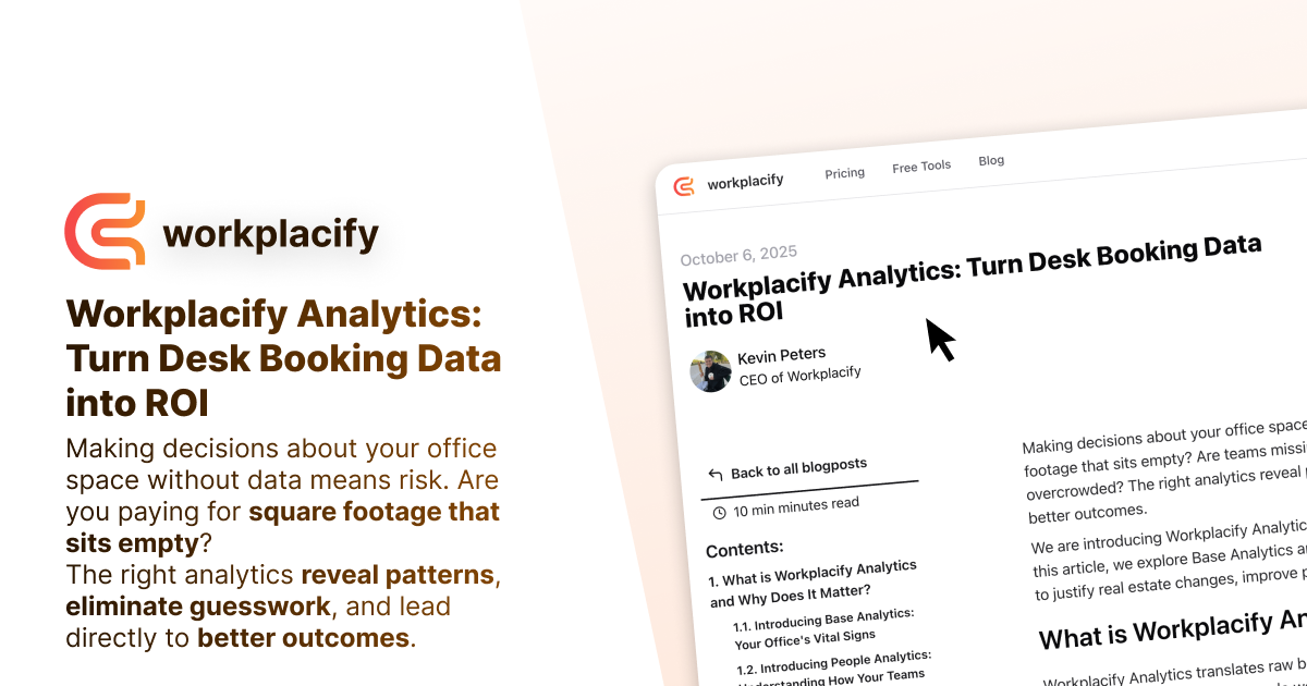 Workplacify Analytics: Turn Desk Booking Data into ROI
