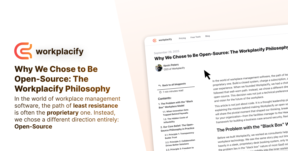 Why We Chose to Be Open-Source: The Workplacify Philosophy